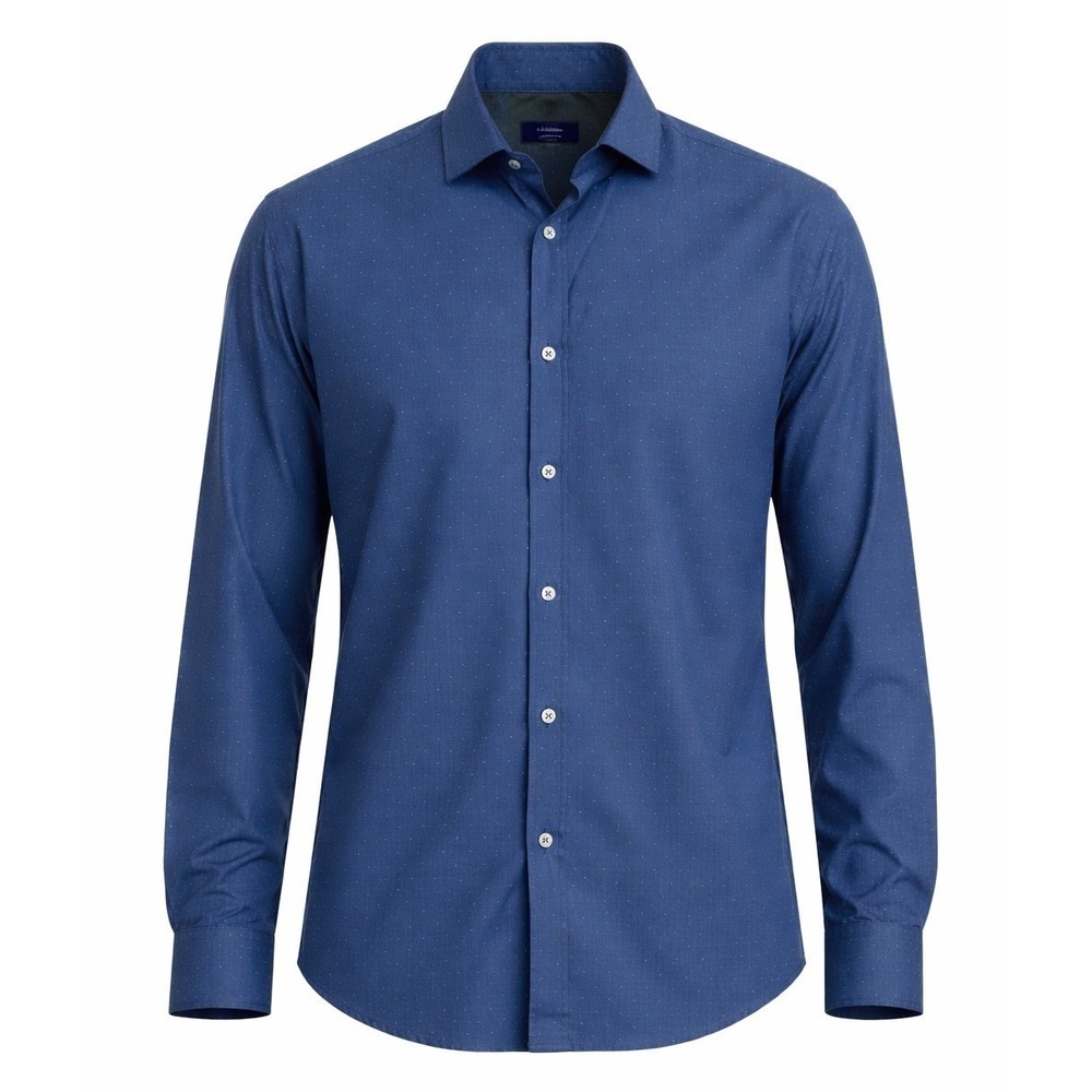Ted Baker London Mens Navy Blue Micro Dot Button Down Shirt Size 5‎ XL Portugal